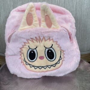 Plush pink mini–Monster Cartoon Backpack Kawaii aesthetic cute novelty bag